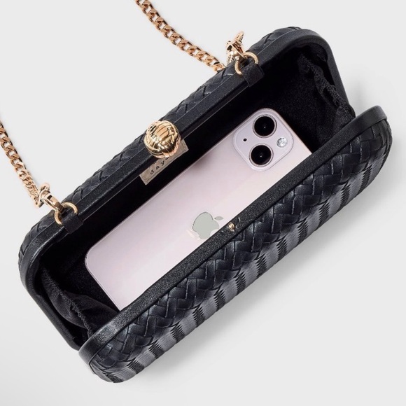 A New Day Woven Minaudière Clutch Crossbody Bag-Pink - Picture 8 of 8